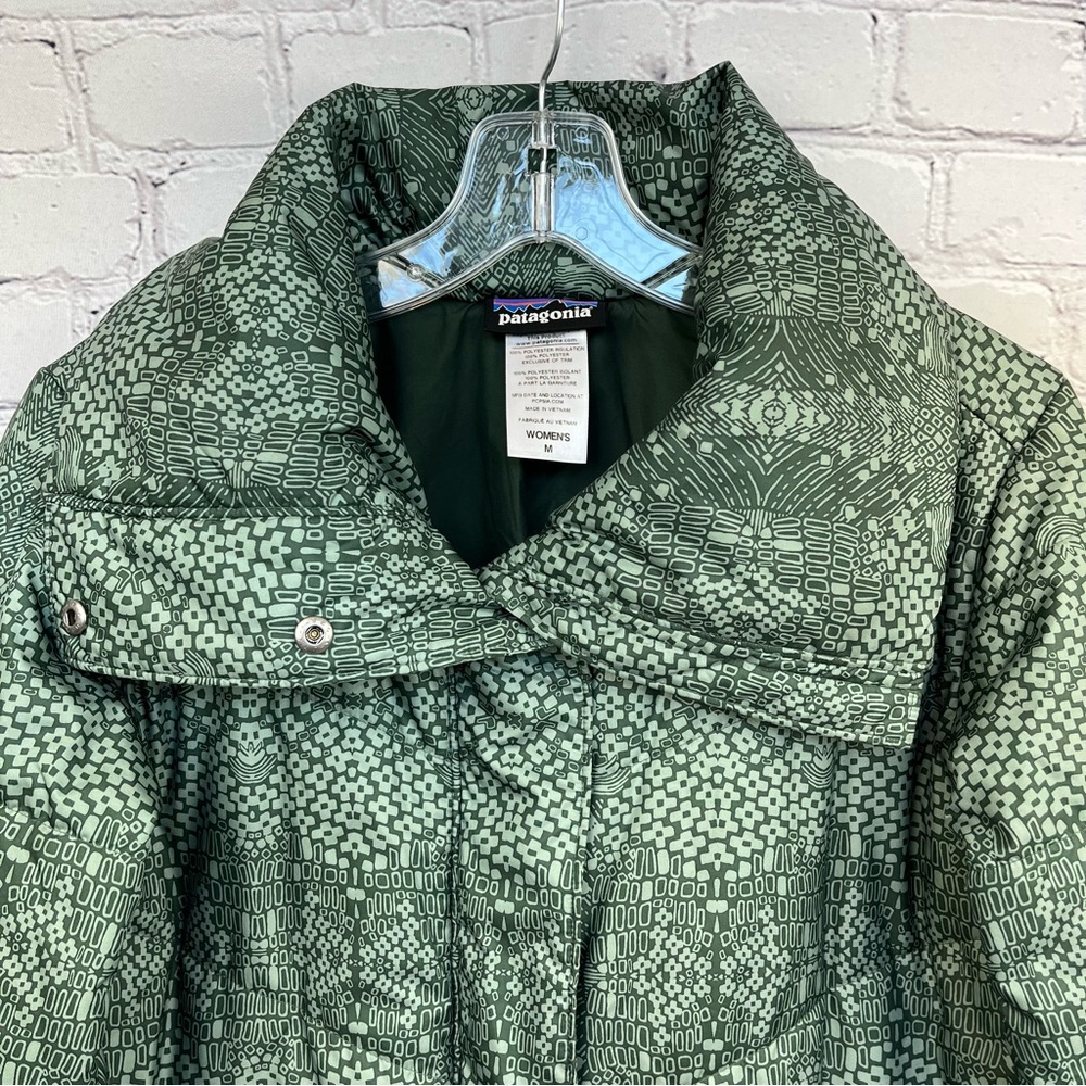 Patagonia Geoharmony Insulated Puffer Jacket Verdigris Green Sz M - Picture 3 of 15